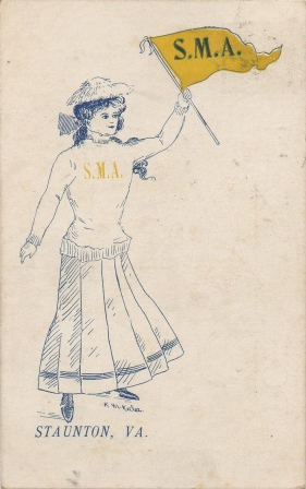 1909 Girl With Pennant