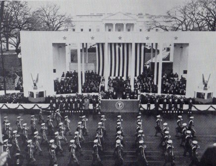 Howie Rifles Marching in Inaugural Parade, 1957
