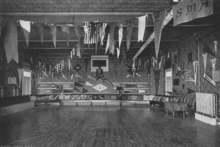 Gym Decorated for Military Hop circa 1912