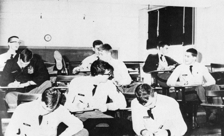 Cadets in Physics Laboratory circa 1970