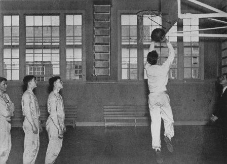 Basketball Game in top floor gym circa 1935